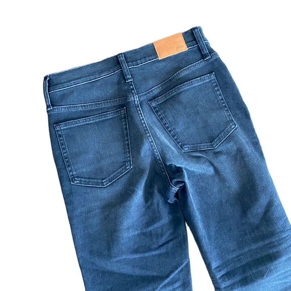 J. Crew 9" Billie Demi Boot Crop Jeans in Black Gray Button Fly Raw Hem Sz 27 - Picture 5 of 8